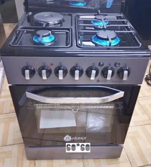 Nunix 60 by 60 3+1 Freestanding Gas Cooker With Electric Oven