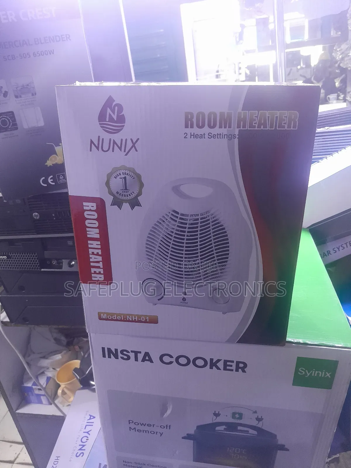 Nunix Room Fan Heater - 2 Heating Control