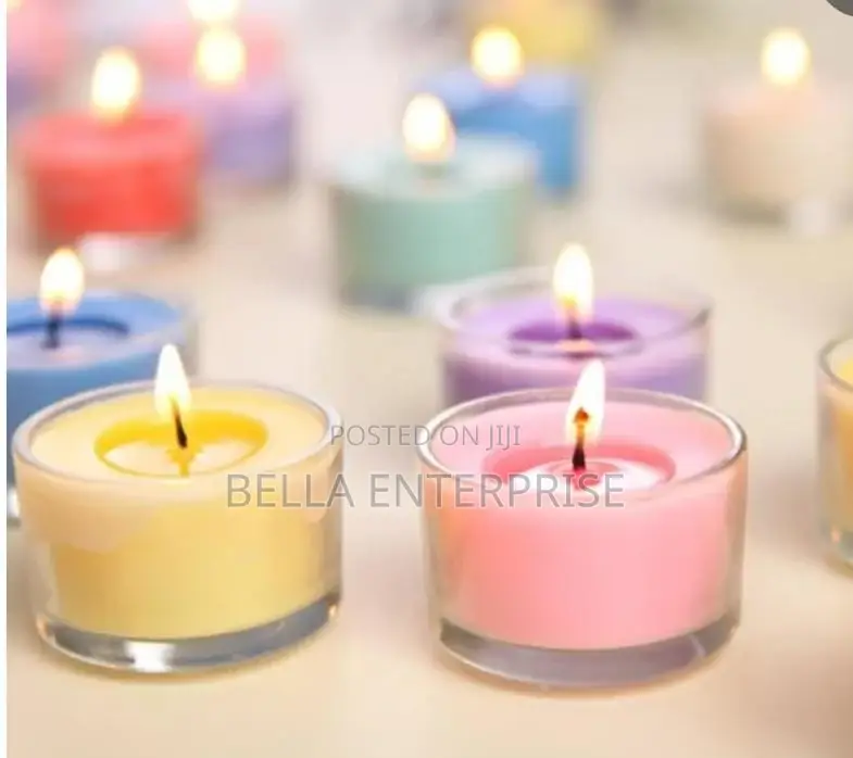 6pc Pack of Scented Candles in Glass Holders