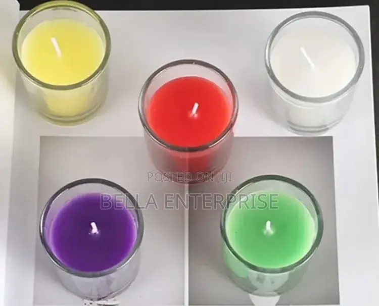 6pc Pack of Scented Candles in Glass Holders