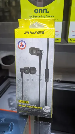 Awei Es-500i Heavy Metal Wired in-Ear Earphones With Mic- Black