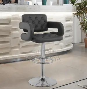 Home Counter Stool; Height Adjustable Bar Stool With Armrest and Back