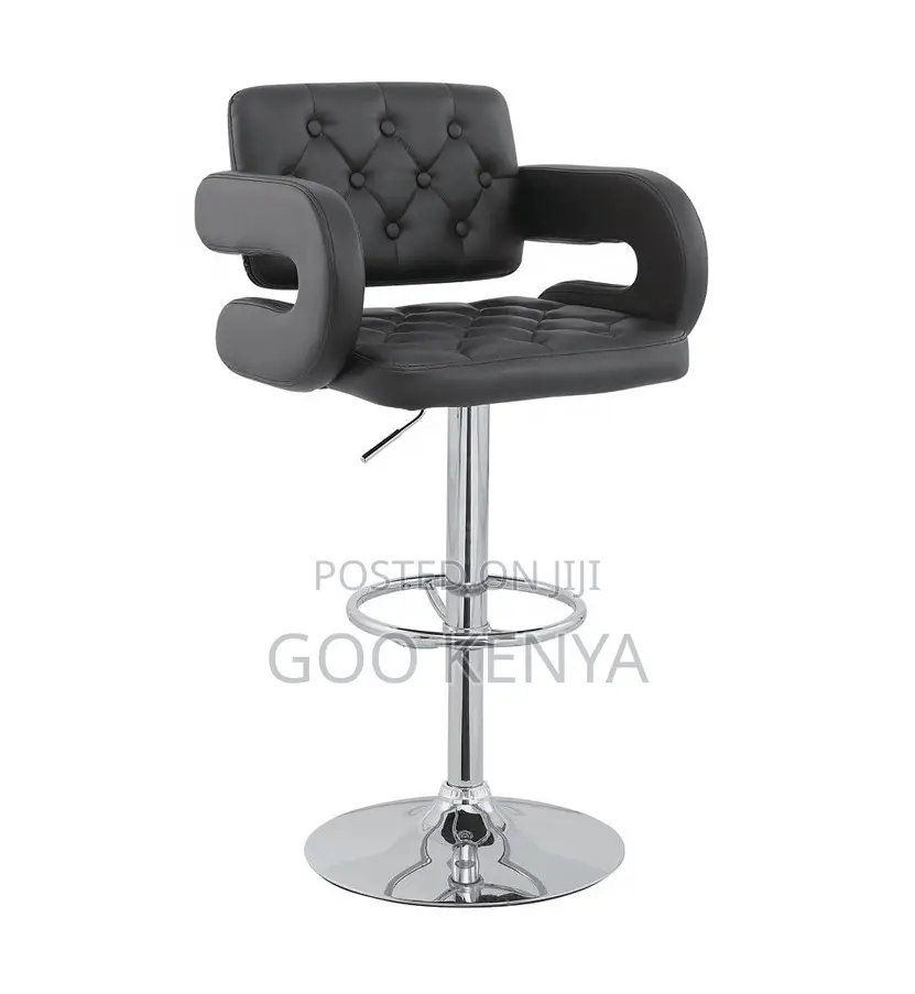 Home Counter Stool; Height Adjustable Bar Stool With Armrest and Back