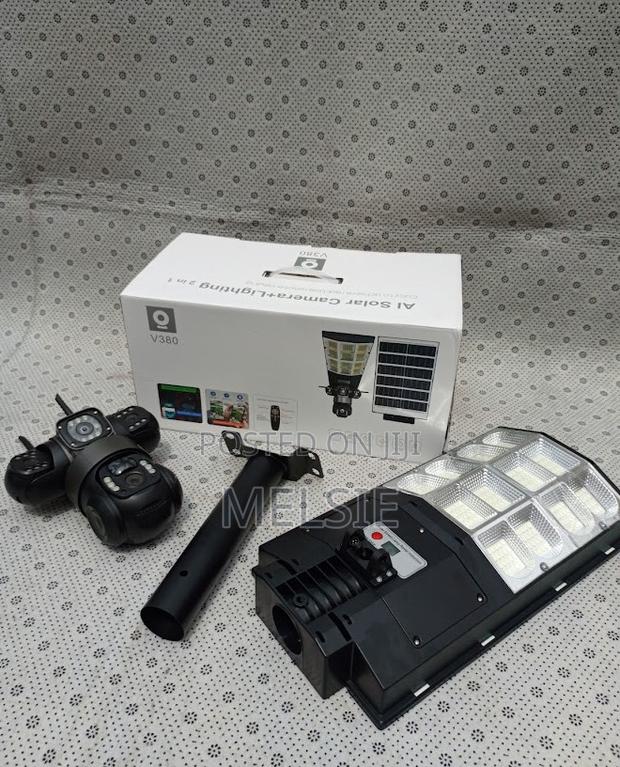 V380 Pro Ai Solar Camera Lighting 2 in 1 Led Solar Street Flood Lights