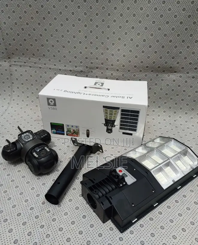 V380 Pro Ai Solar Camera Lighting 2 in 1 Led Solar Street Flood Lights