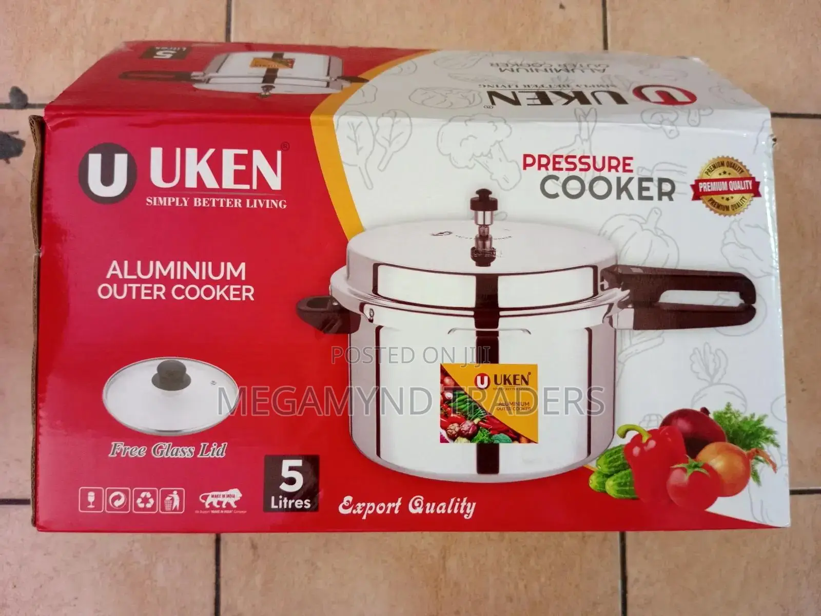 5 LTR Pressure Cooker/Uken Aluminium Pressure Cooker 5ltr
