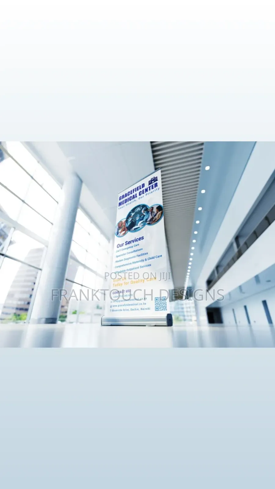Narrow Roll Up Banner With Stand