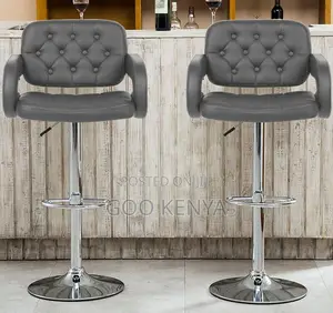 Home Kitchen Stool; Luxury Synthetic Leather Bar Stool Chrome Base