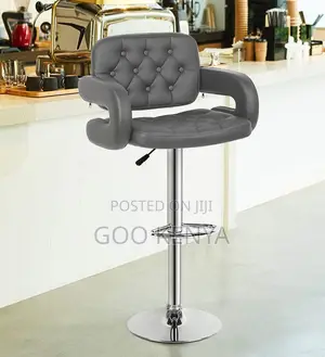 Home Kitchen Stool; Luxury Synthetic Leather Bar Stool Chrome Base