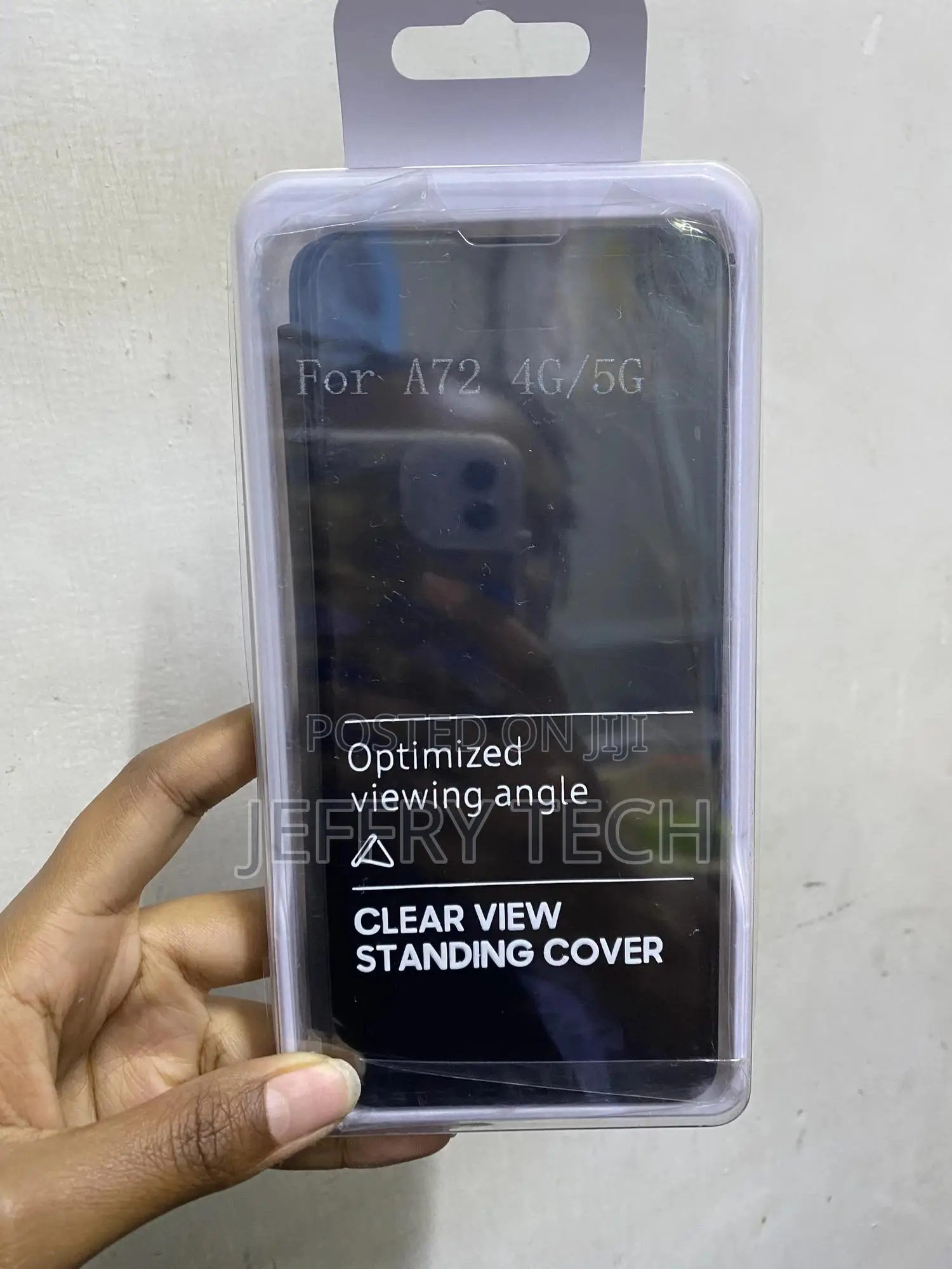 Samsung Galaxy A72 Clear View Leather With Glass Flip Cover