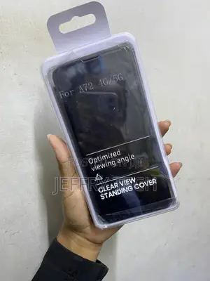 Samsung Galaxy A72 Clear View Leather With Glass Flip Cover