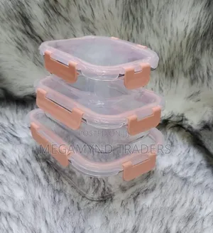 3pc Glass Food Storage Containers/3 in 1 Glass Lunch Box