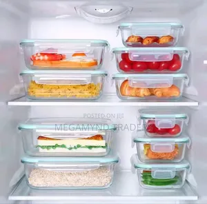 3pc Glass Food Storage Containers/3 in 1 Glass Lunch Box