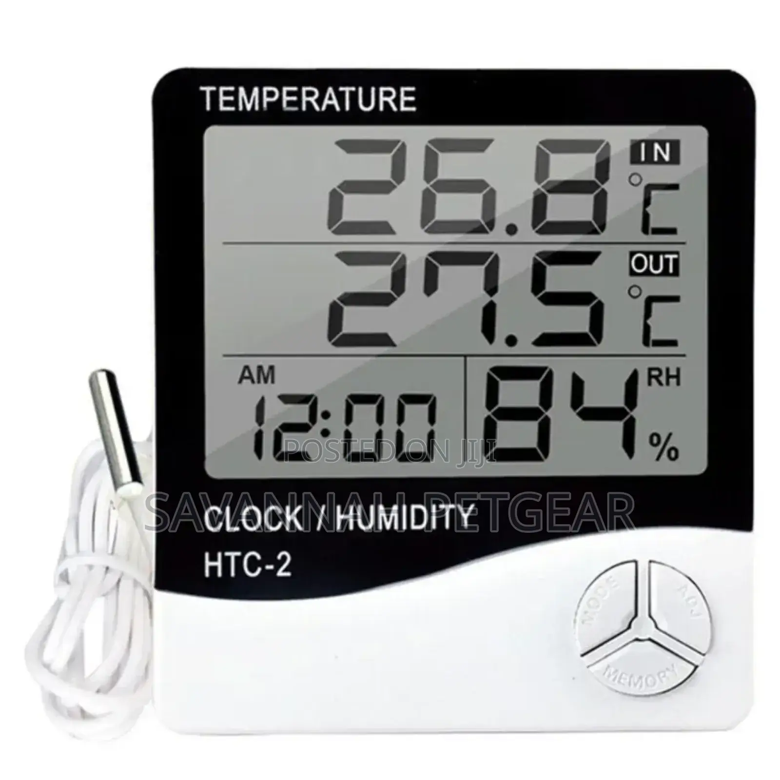 HTC-2 Indoor - Outdoor Temperature Humidity Meter With Probe