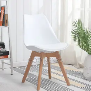 Home Chair; Modern Plastic Shell Chair With Leather Padding