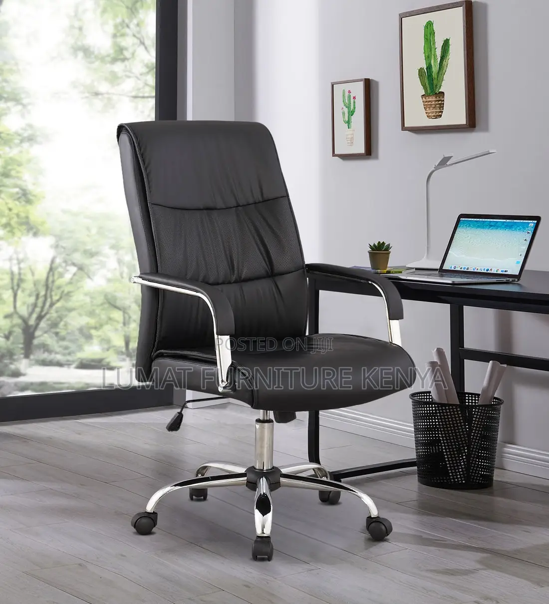 Executive Leather Office Swivel Seat
