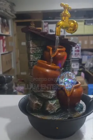 Decorative Tabletop Water Fountain With Led Light