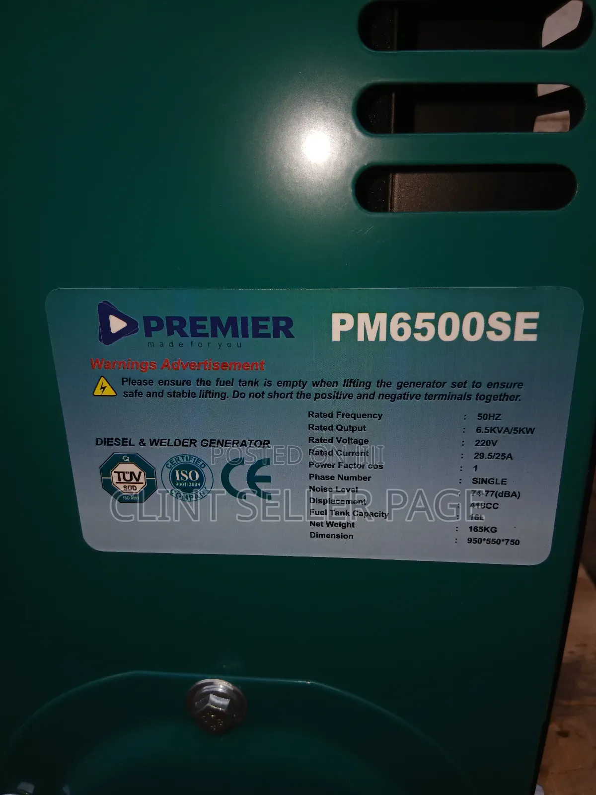 Diesel Engine Welder Generator Machine (Premier)