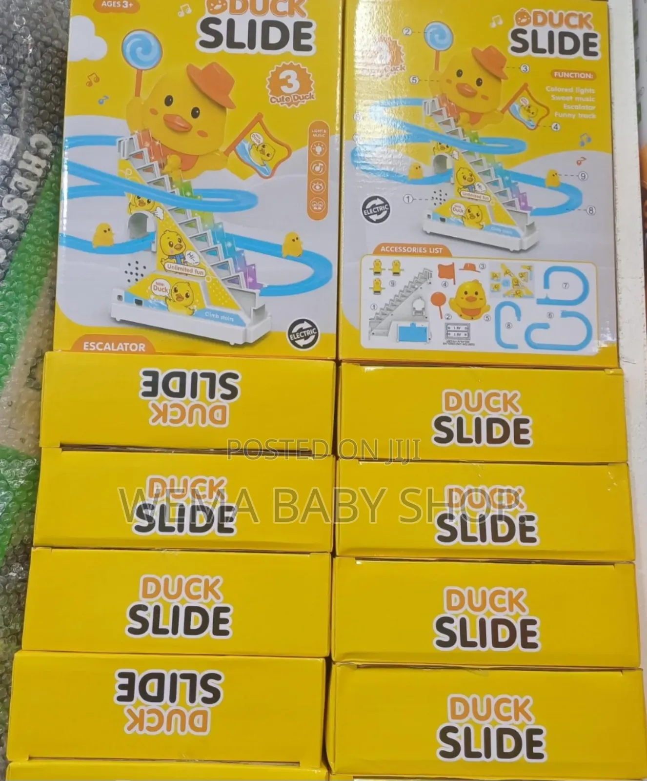 Kids Duck Climbing Stairs Toy(Track Slide Toy) /Duck Roller Coaster.