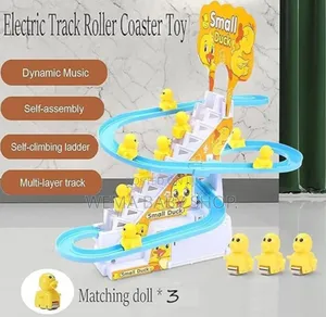 Kids Duck Climbing Stairs Toy(Track Slide Toy) /Duck Roller Coaster.