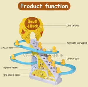 Kids Duck Climbing Stairs Toy(Track Slide Toy) /Duck Roller Coaster.