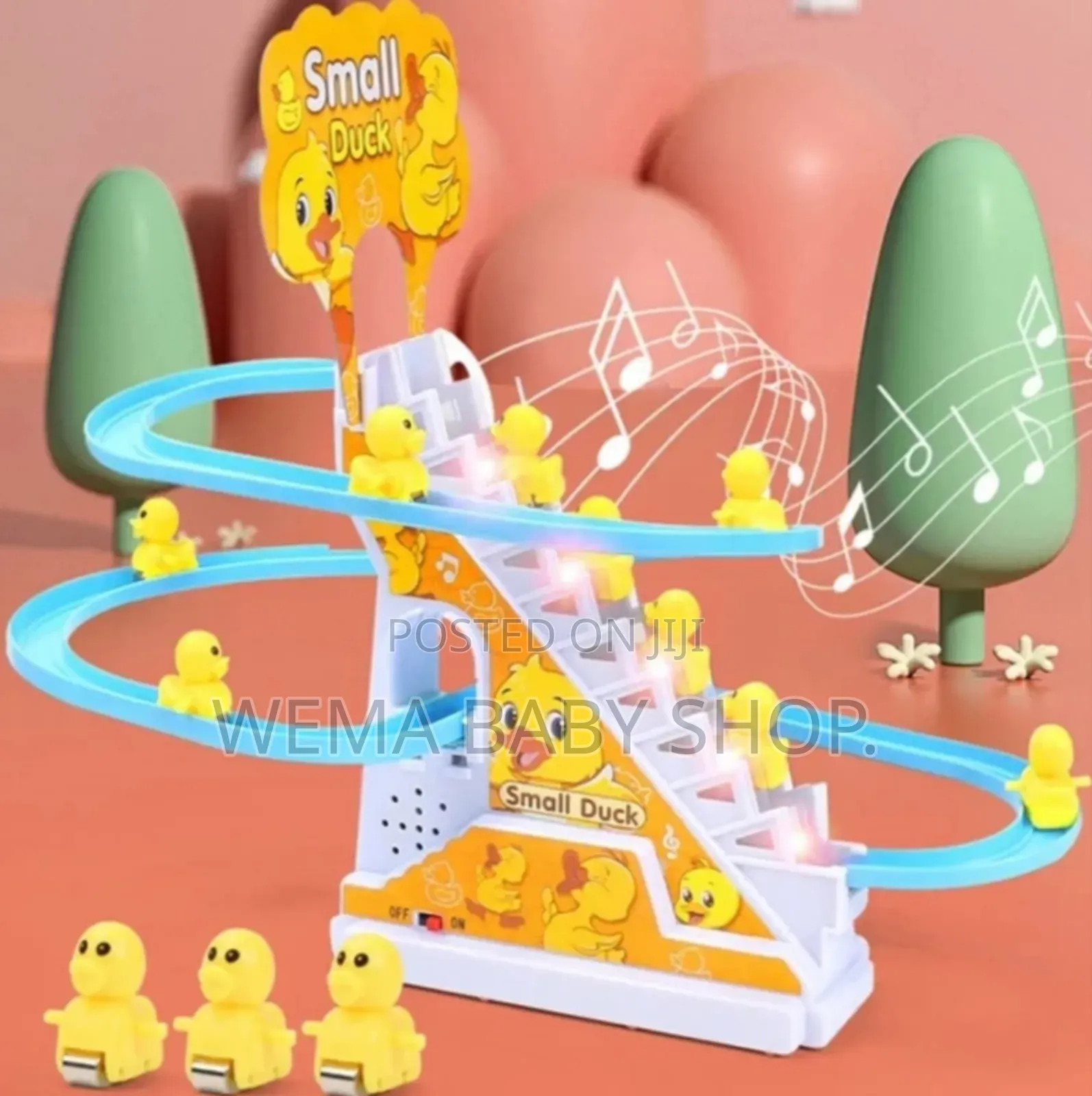 Kids Duck Climbing Stairs Toy(Track Slide Toy) /Duck Roller Coaster.