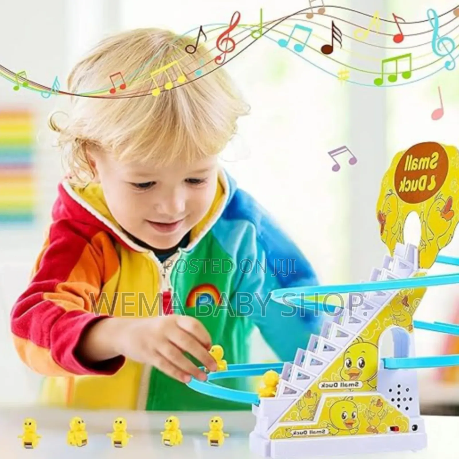 Kids Duck Climbing Stairs Toy(Track Slide Toy) /Duck Roller Coaster.
