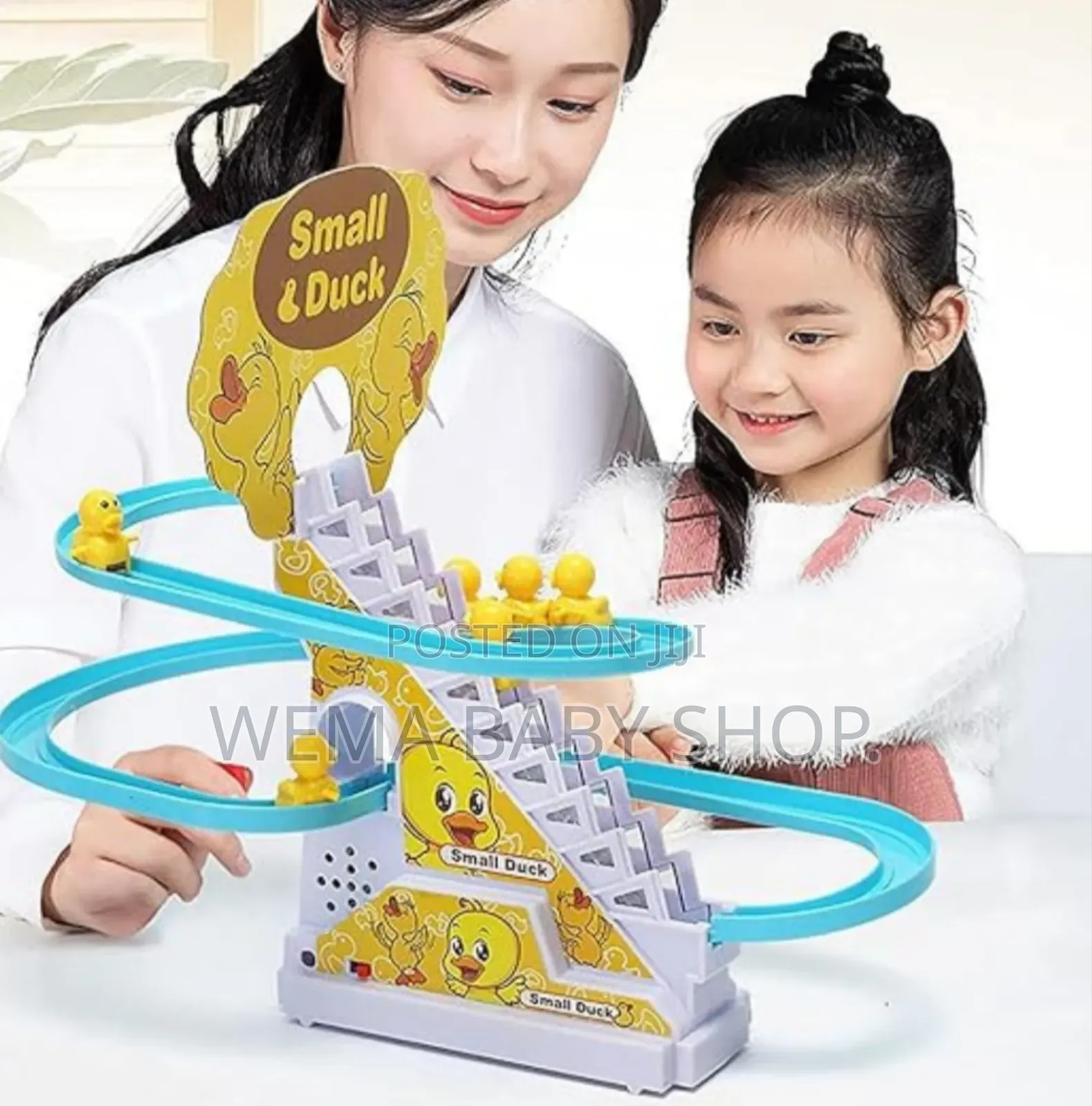 Kids Duck Climbing Stairs Toy(Track Slide Toy) /Duck Roller Coaster.