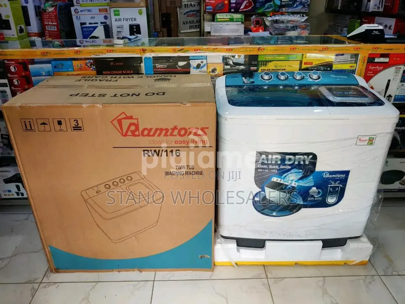 Colour White - Ramtons 10kgs Washing Machine. Wash And Spin