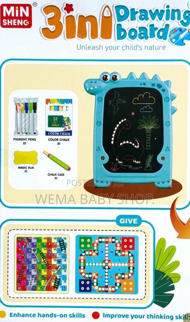 Kids 3-in-1 Drawing Board. - thumbnail 3
