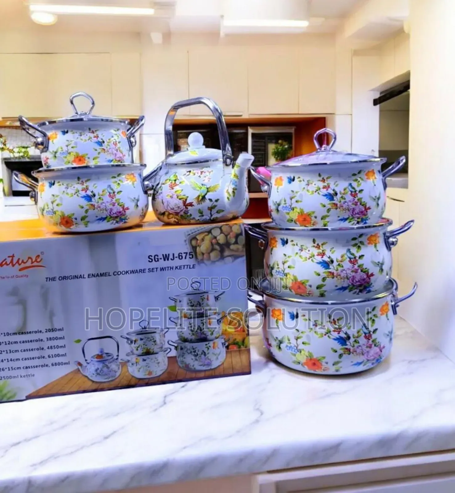 Signature Enamel Cookware Set With Kettle
