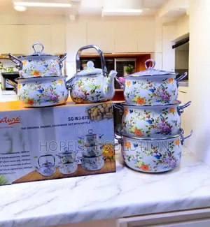Signature Enamel Cookware Set With Kettle