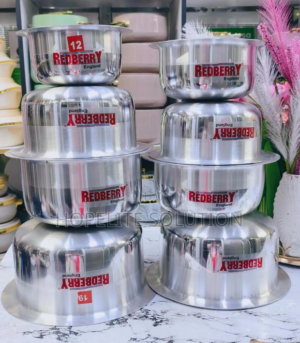8pcs Redberry Aluminum Sufuria Set