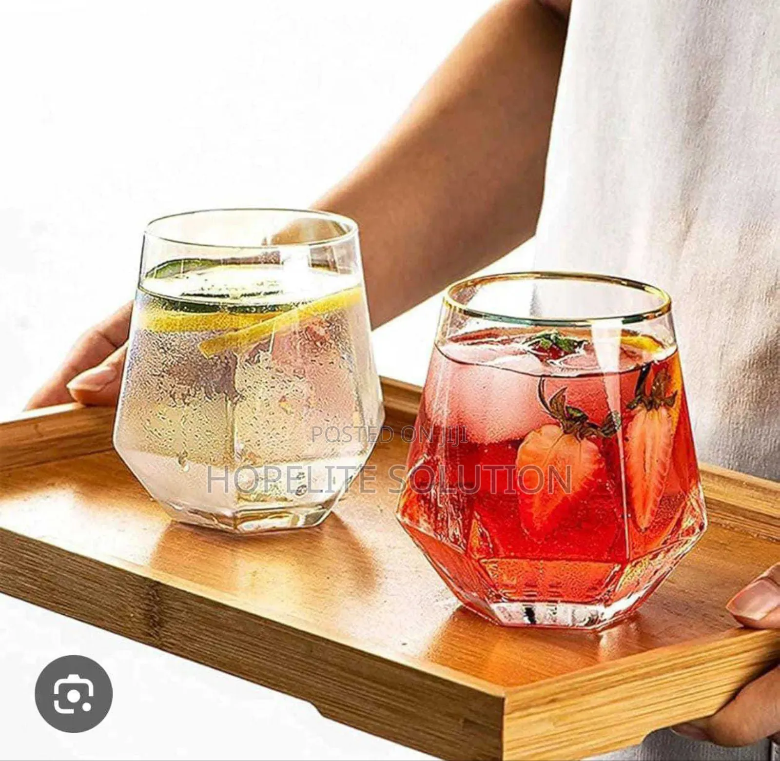 6pcs Hexagonal Glass at 499