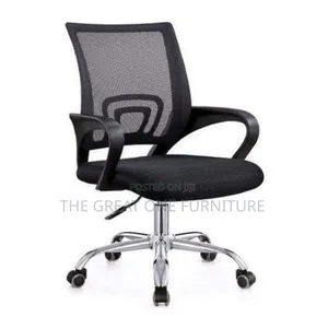 Black Swivel Mesh Adjustable Office Chair Hj7