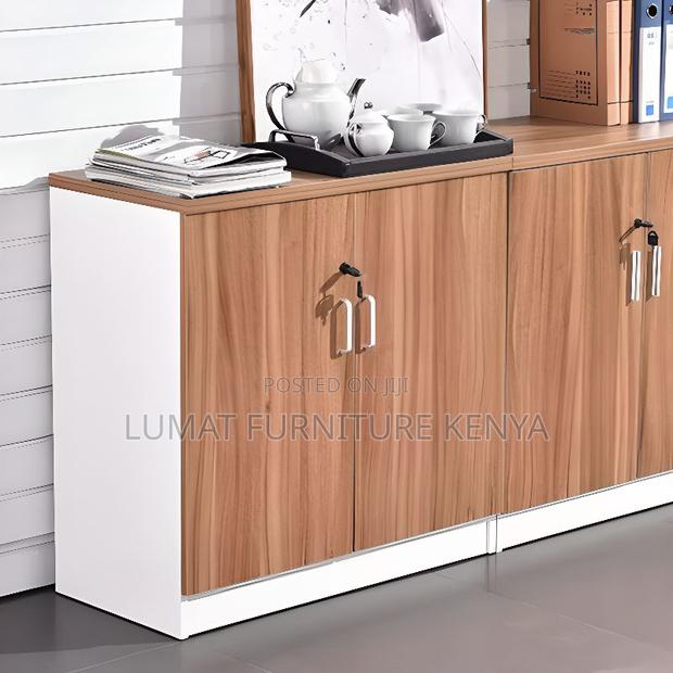 4 Door Modern Wooden Credenza - thumbnail 2