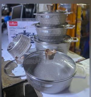 10 PCS Unique Brown Cookware Set - thumbnail 2