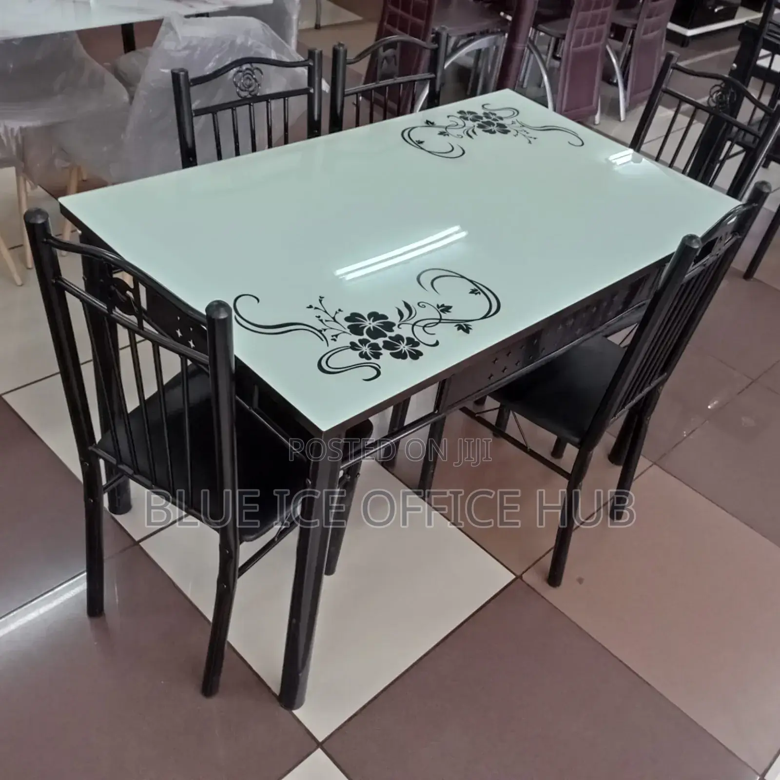 Glass Dining Set 4 Seater