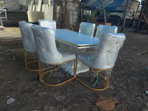 Dining Set (6 Seater With Marble Top)