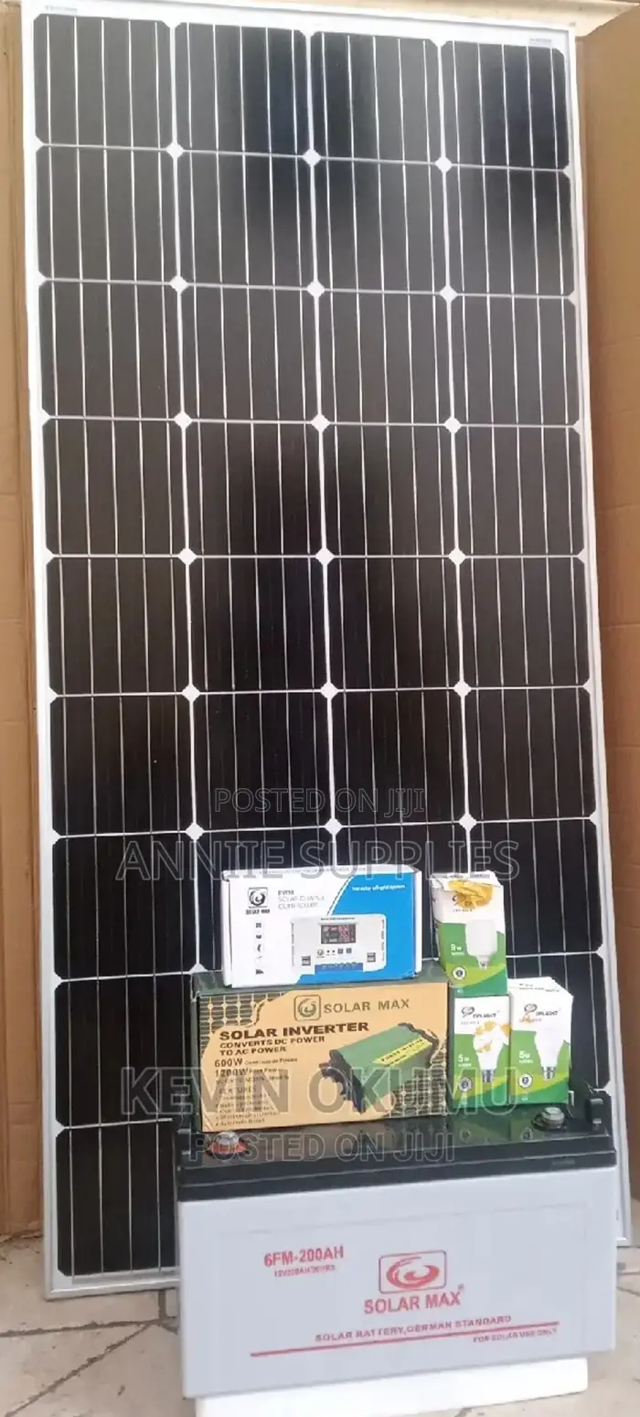 Best 300 Watts Home Solar Package - 200ah Gel Battery - 600w Inverter