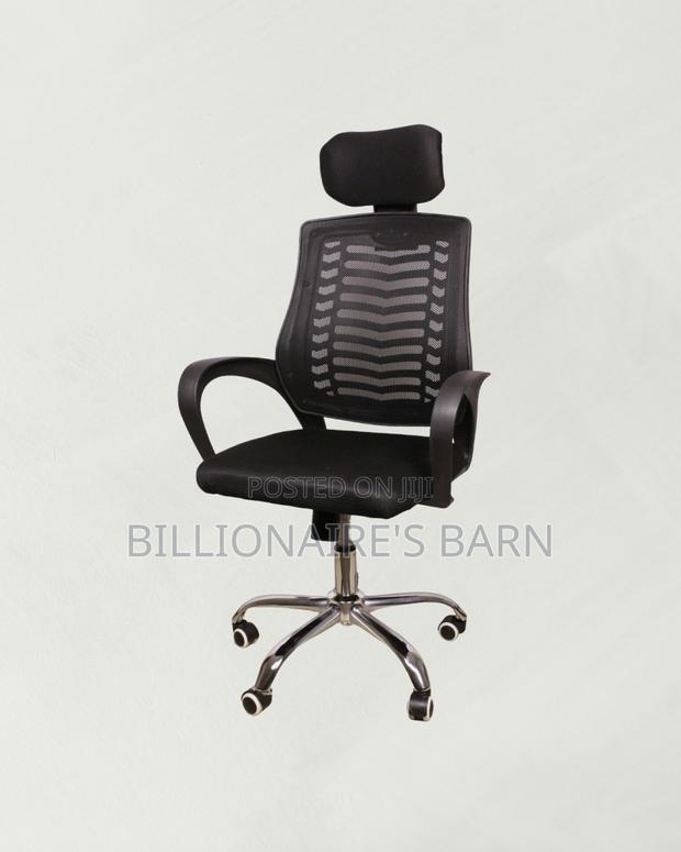 Secretarial Mesh Office Chair | Pro-Grade Padded Armrests - thumbnail 2