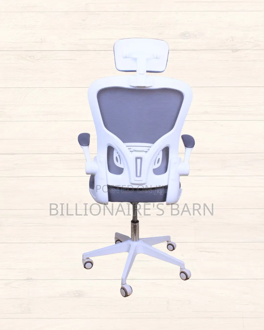 White Ergonomic Office Chair (Plush) — Moving Fast