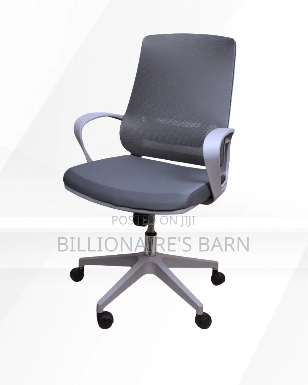 Breathable Grey Ergonomic Mesh Office Chair