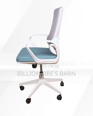 White Ergonomic Mesh Office Chair — Nylon Castors #174