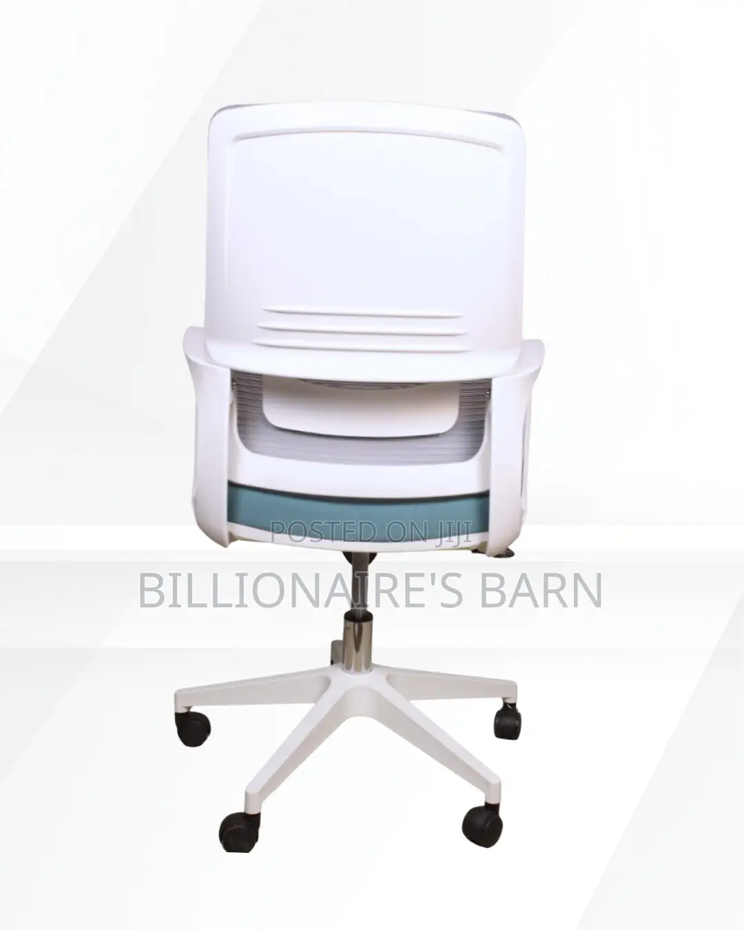 White Ergonomic Mesh Office Chair — Nylon Castors #174