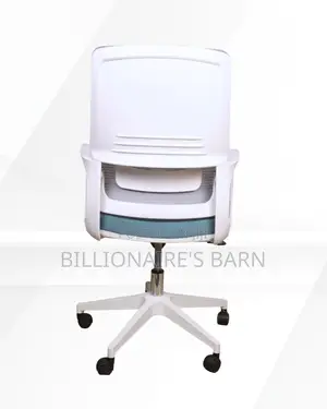 White Ergonomic Mesh Office Chair — Nylon Castors #174