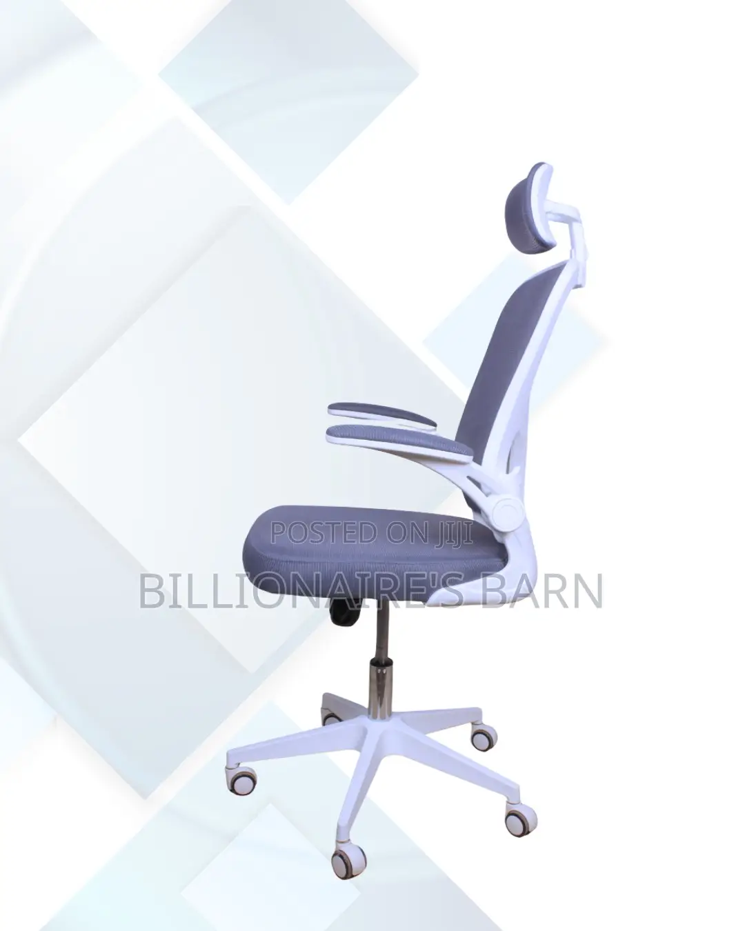 White Ergonomic Office Chair (Breathable) — Moving Fast