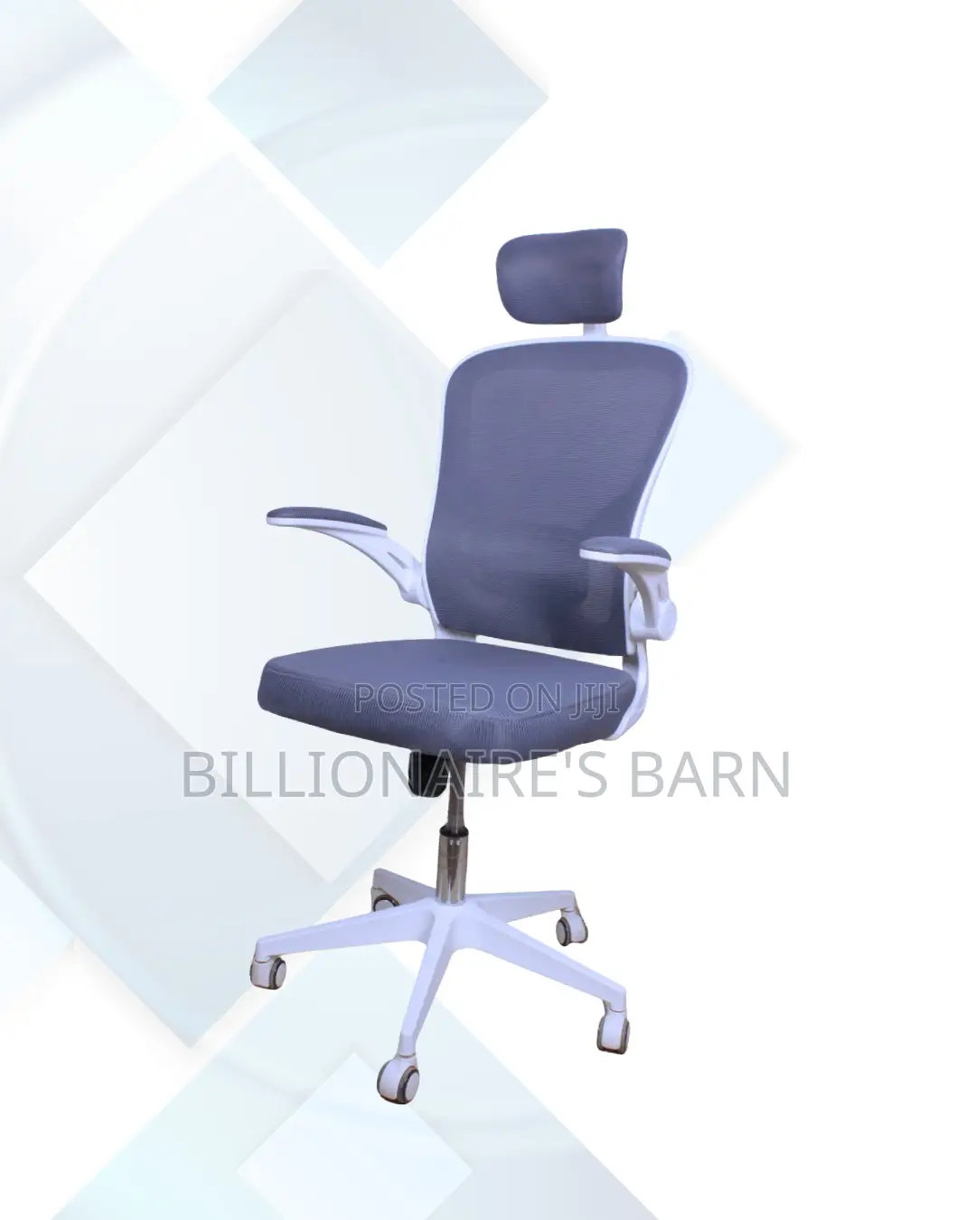 White Ergonomic Office Chair (Breathable) — Moving Fast