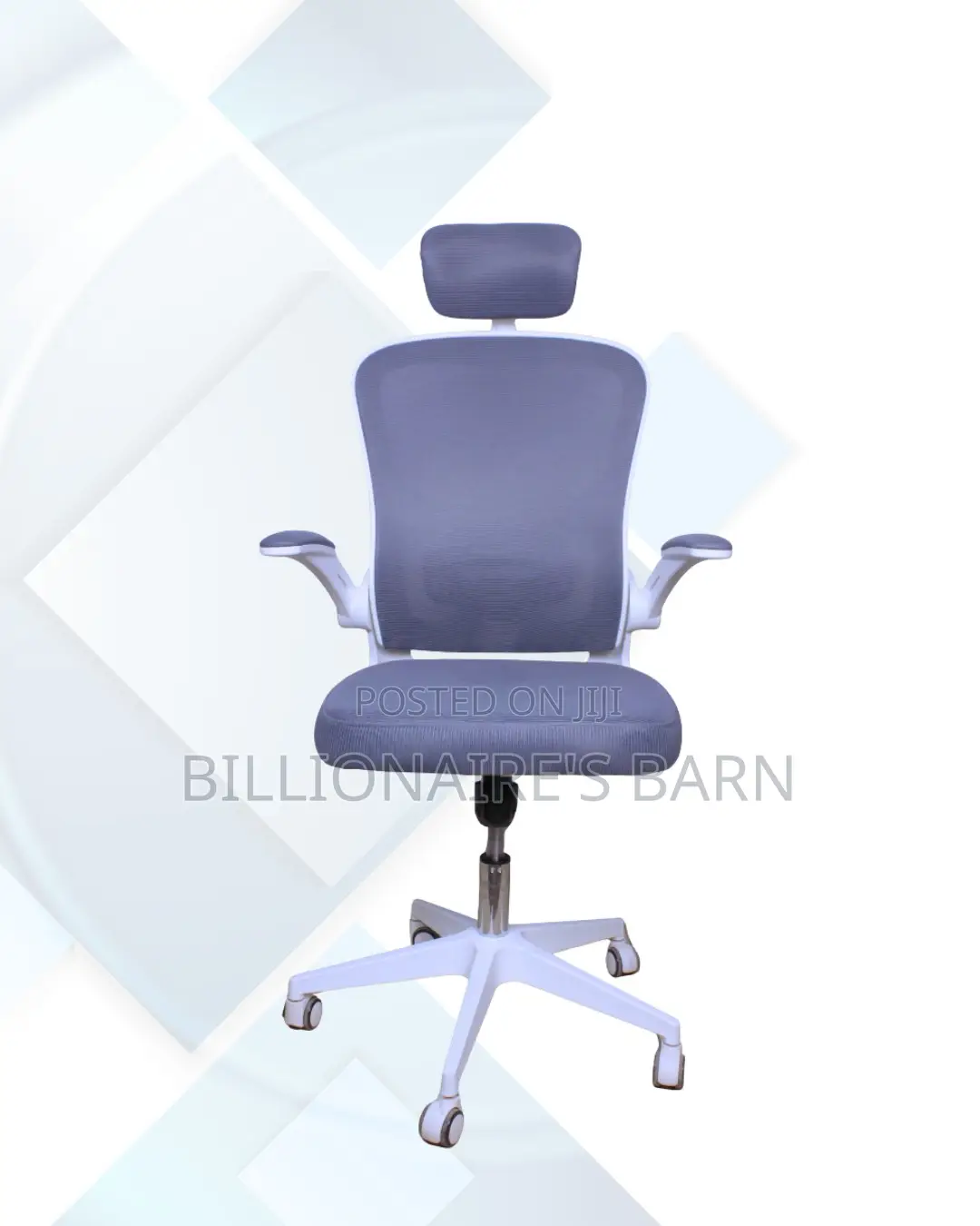 White Ergonomic Office Chair (Breathable) — Moving Fast