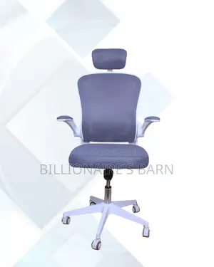 White Ergonomic Office Chair (Breathable) — Moving Fast